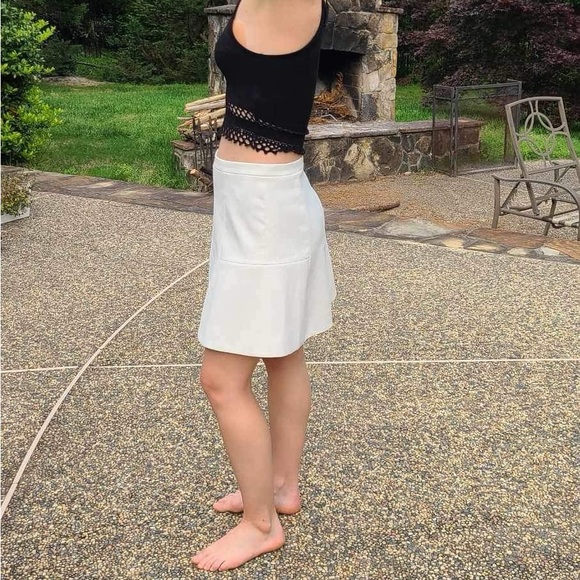 EUC J. Crew Off-White A-line Skirt - Picture 5 of 8